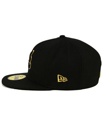 Men's New Era Black/Gold Atlanta Braves 59FIFTY Fitted Hat