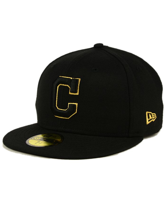 New Era Cleveland Indians Black On Metallic Gold 59FIFTY Fitted