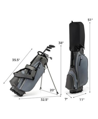 Men s Left-Handed Complete Golf Club Set with Stand Bag, Lightweight & Portable