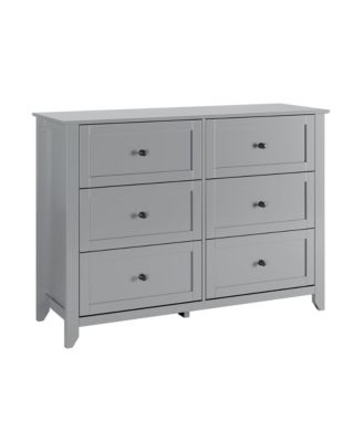 6 Drawers Dresser for Bedroom, Tall Storage Dressers Organizer with Deep Drawers & Gold Handles