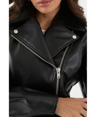 Women's Faux Leather Biker Jacket