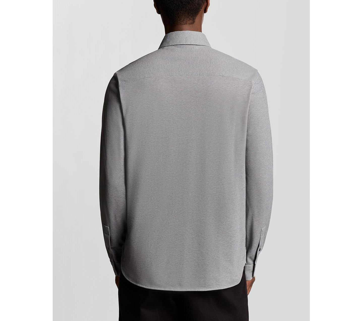 Мужская рубашка Lyle & Scott Jacquard Stripe Long Sleeve, цвет: Белый / Рыжевато-коричневый — фото 7