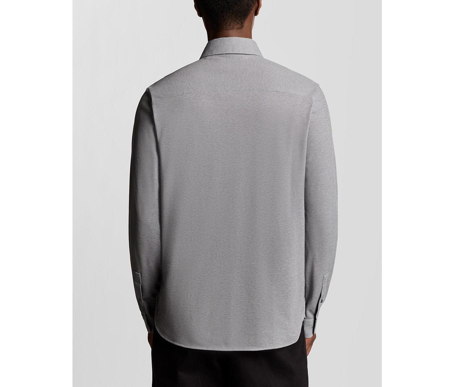 Men's Jacquard Stripe Long Sleeve Shirt