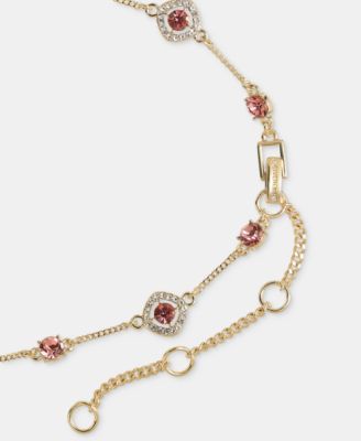 Crystal Station Collar Necklace, 16" + 3" extender