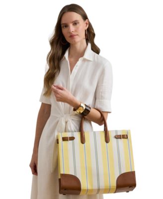 Striped Canvas Extra-Large Devyn Tote Bag