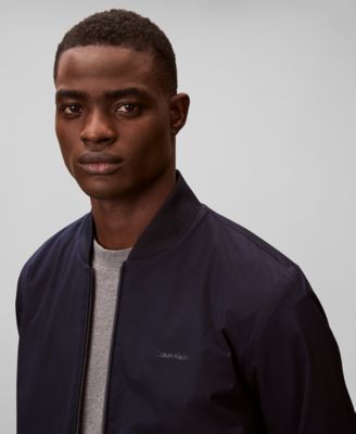 Men's Birdseye Round Collar Bomber Jacket