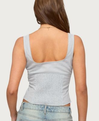 Women's Katiya Pinstripe Button Up Top