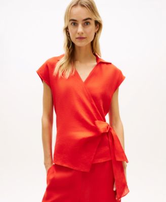 Women's V-Neck Knot Sleeveless Top