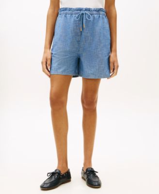 Women's Chambray Straight-Fit Shorts