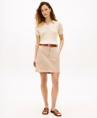 Women's Twill-Slim Short Skirt