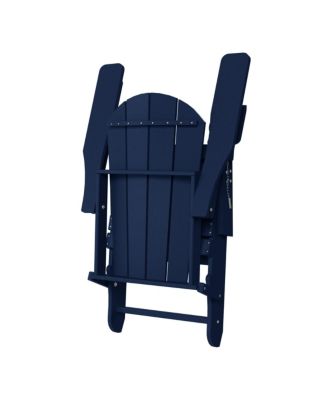 Folding Adjustable Adirondack Chair with Retractable Ottoman and Cup Holder