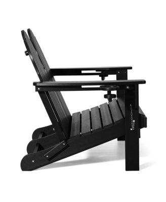 Outdoor Patio HDPE Folding Adirondack Garden Bench