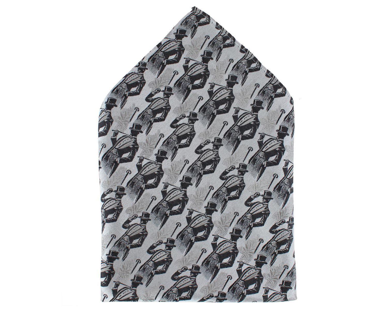 Big & Tall Ambrose Dapper Night Silk Novelty Silk Necktie and Pocket Square