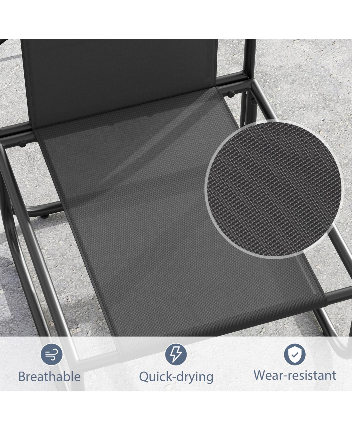 Gymax Patio Chairs Set of 2 w/ Removable Cushions Heavy Duty Metal Frame Poolside