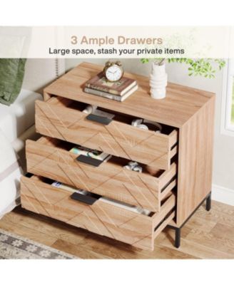 31" Wide Night Stand with Metal Legs