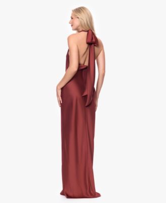 Women's Cowl Neck Halter Gown