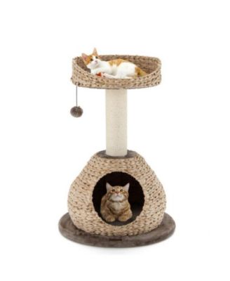 28" Handmade Cat Tree Tower with Jump Platform