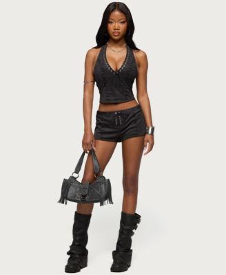 Women's Sloane Faux Suede Halter Top