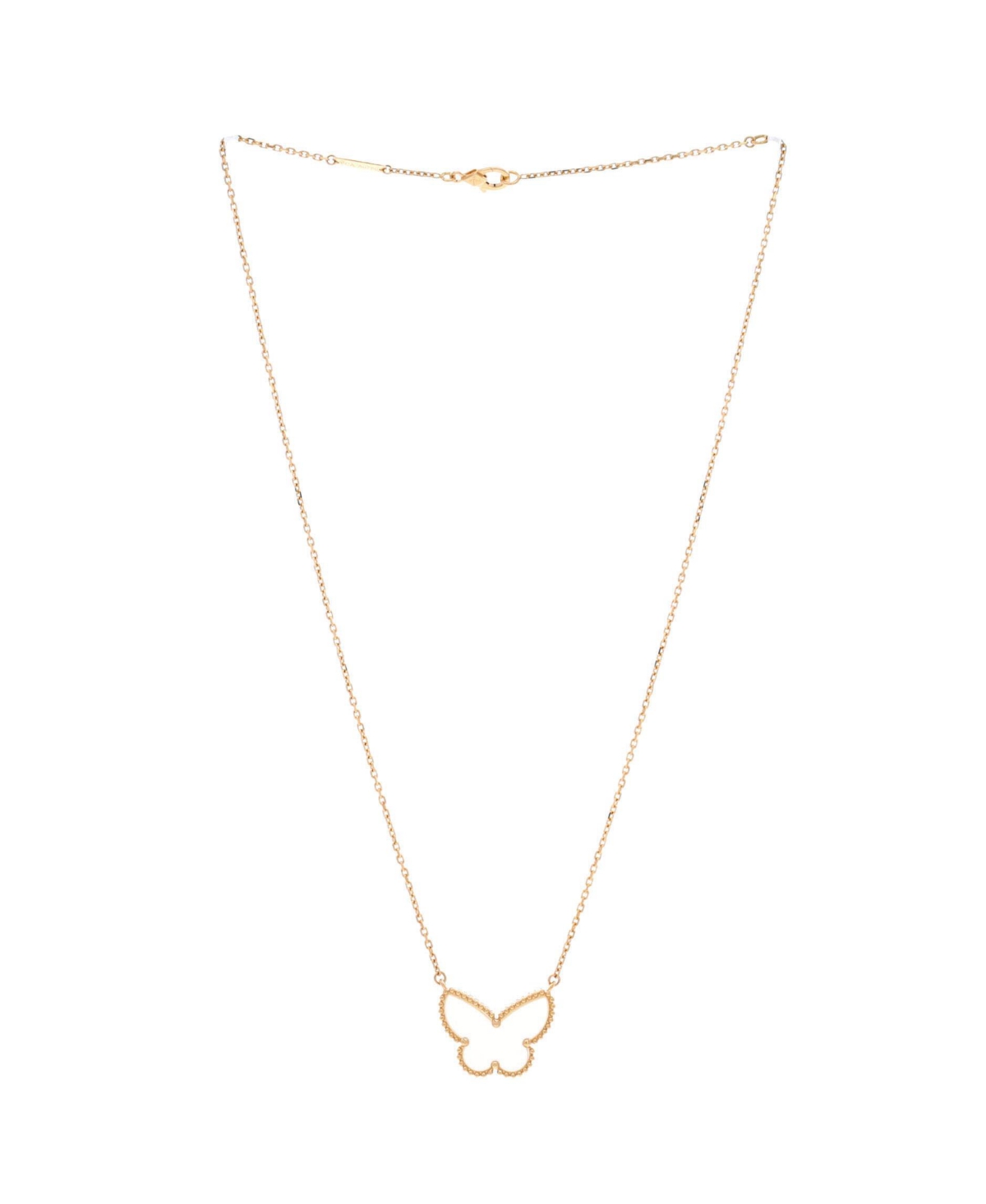 Pre-Owned Van Cleef & Arpels Lucky Alhambra Butterfly Pendant Necklace