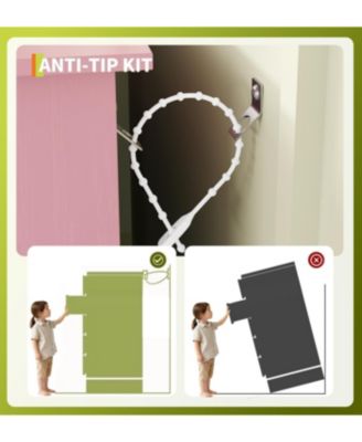 5-Drawer Tall Dresser for Bedroom, Wood Chest of Drawers with Silent Closing Slides, Water-Resistant White Storage Organizer for Hallway