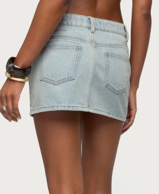 Women's Spencer Low Rise Denim Micro Skirt
