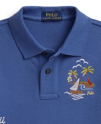 Boys' 2-7 Embroidered Mesh Short-Sleeve Polo Shirt