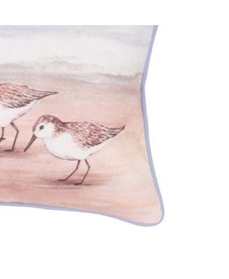 Sandpiper Coastal Shores Graphic Print Piped Throw Pillow, 12" x 24