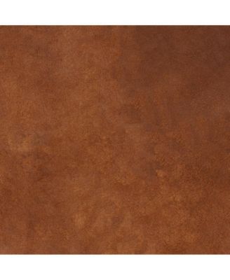 Global Archive Distressed Genuine Leather Ottoman Stool