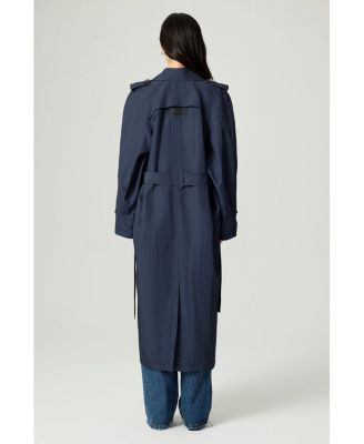 Women's Single-Breasted Cotton Trench Coat