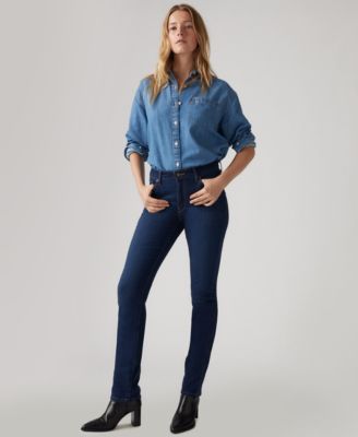 Women's Classic Mid Rise Straight-Leg Jeans