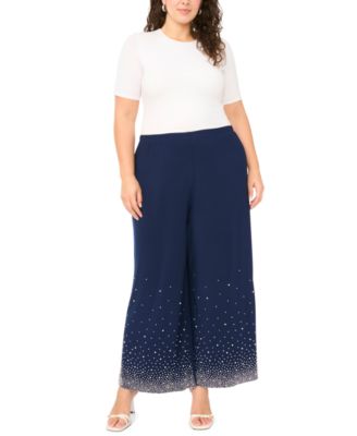Plus Size Stretch Waist Jersey Pants