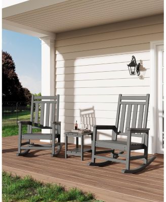 TrailBlaze in Adirondack Square Outdoor Side Table,2-Tier Storage Patio Side Table