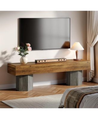 63" TV Stands for TVs up to 55''/65''/70'', Modern Low Media Entertainment Center for Living Room