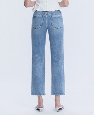 Women's High Rise Ankle Straight Jeans