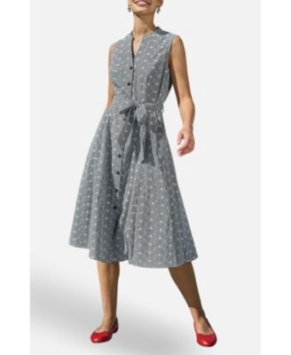 Women's Broderie Embroidered Shirt Dress