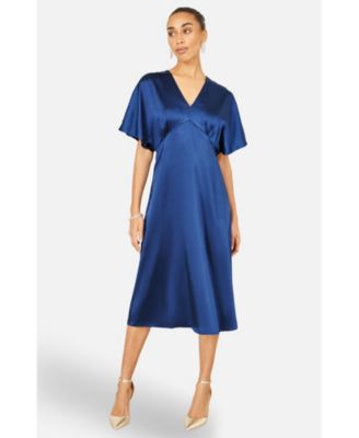 Women's Satin Midi Kimono Dress