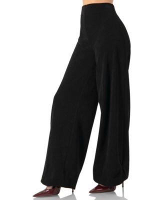 Women's Corduroy High-Waisted Wide-Leg Trousers
