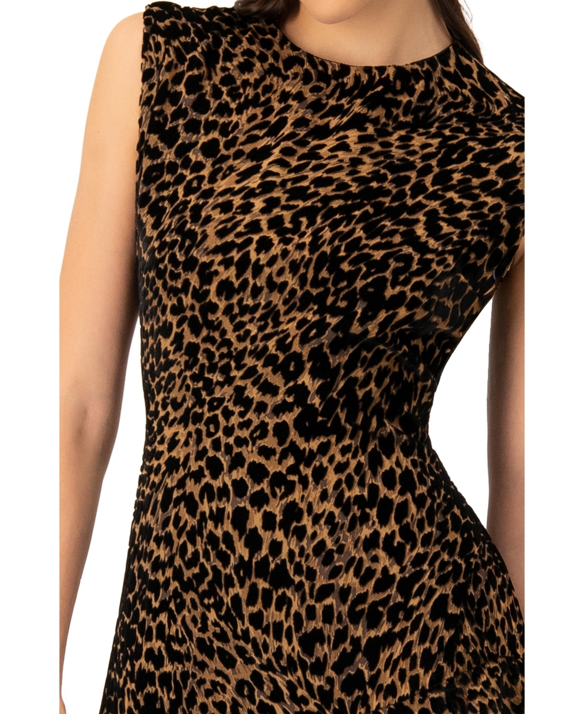 Ivonne Women's Asymmetric Animal Print Dress
