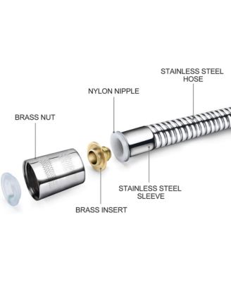 71" Shower Hose Stainless Steel, Extra Long Handheld Shower Head Hose Extension Replacement, Kink-Free Flexible Shower Hose Attachment