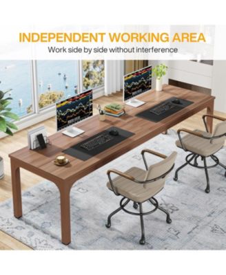 Long Computer Desk, 2 Person Desk for Home Office, Coffee