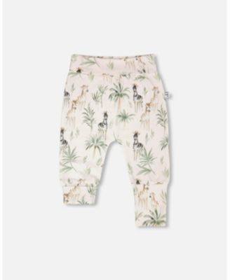Baby Boys Cotton Jersey Evolutive Pants Zebra Print