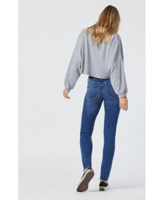 Women's Alexa Mid Rise Skinny in Mid Supersoft Denim