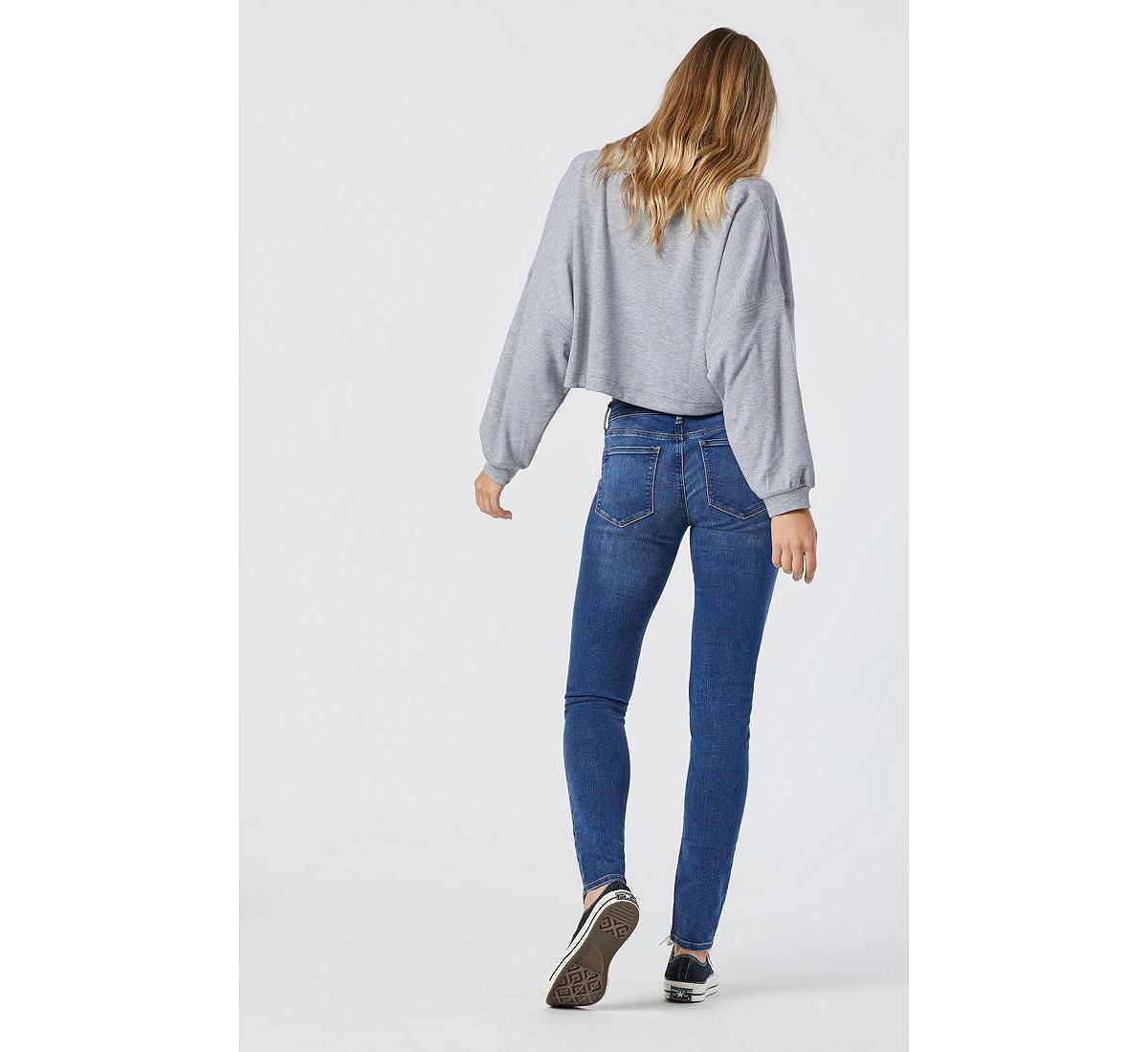 Mavi Jeans Women's Alexa Mid Rise Skinny in Mid Supersoft Denim view 3 — MAYCSS fashion products