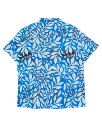 Boys' 7-18 Oversize Printed Short-Sleeve Shirt