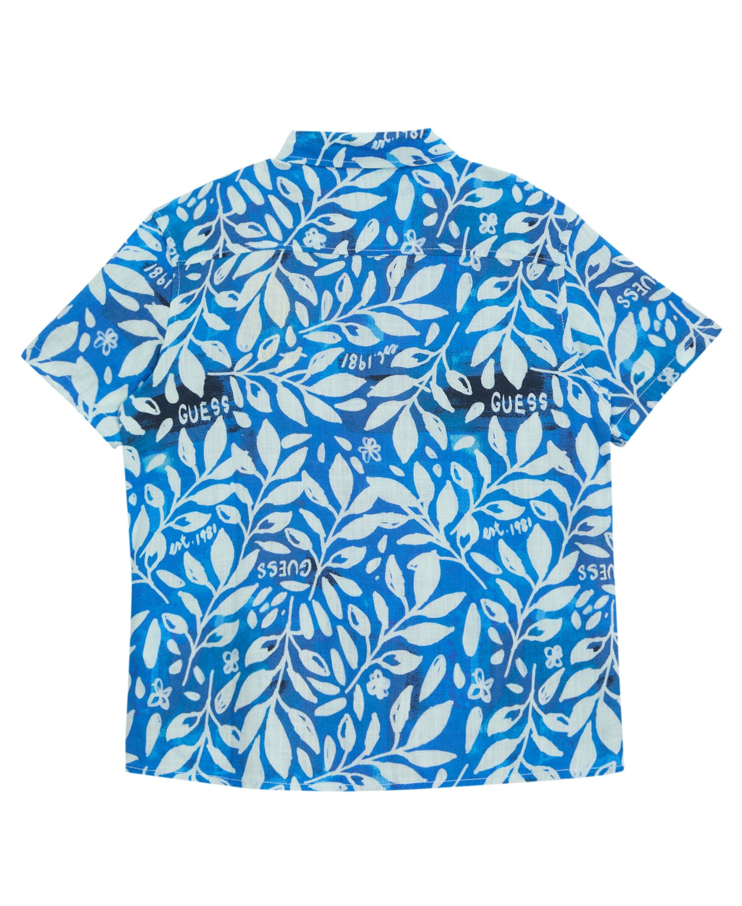 Boys' 7-18 Oversize Printed Short-Sleeve Shirt