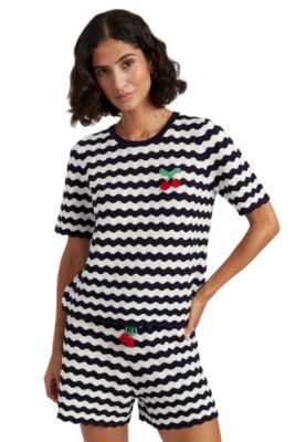 Women's Cherry Crochet Tee