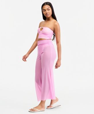 Women's Gold-Tone Bead Keyhole Tube Underwire Bikini Top