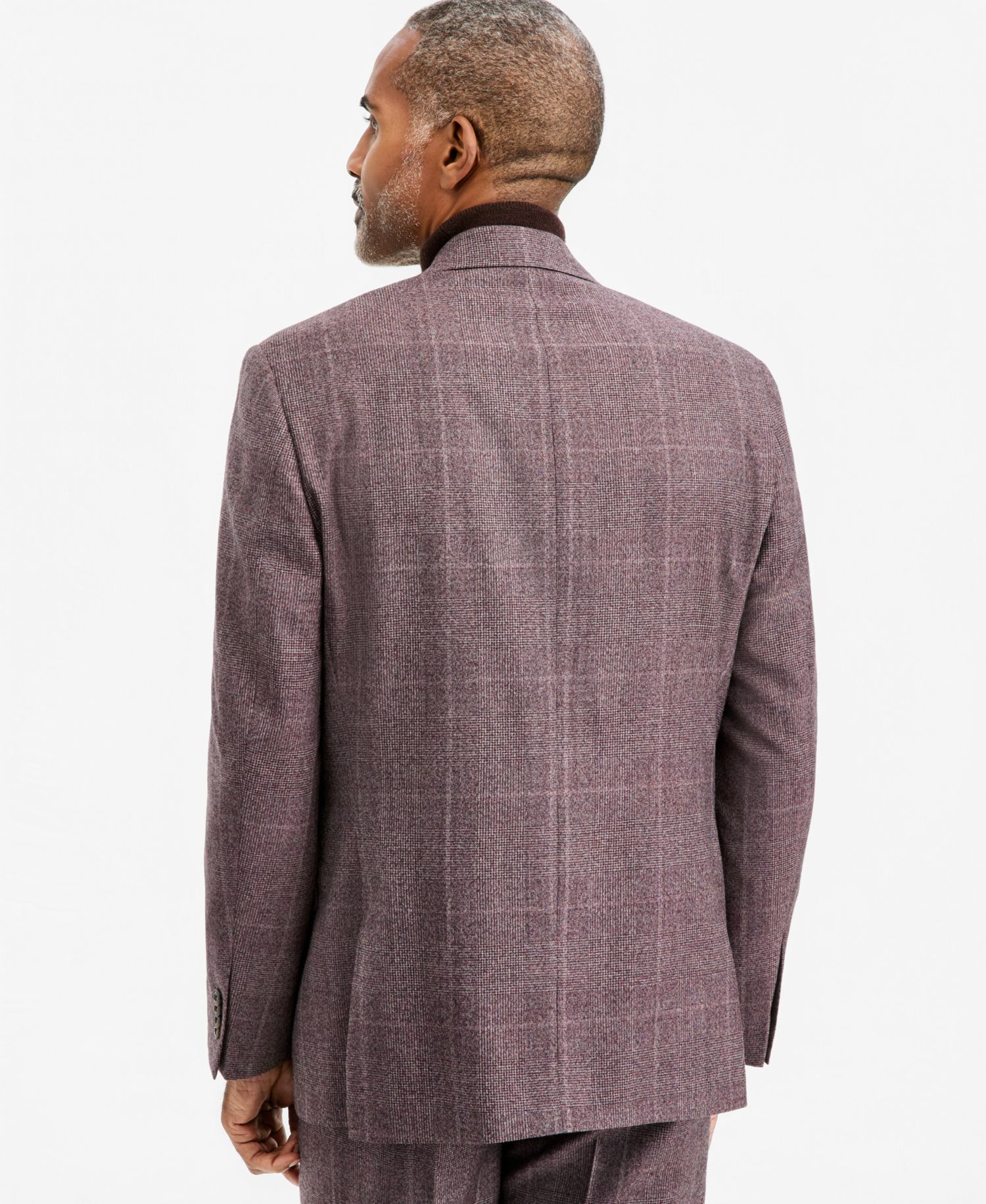 Men's Classic-Fit Wool-Blend Stretch Plaid Suit Separate Jacket