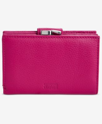 Softy Leather Framed Colorblock Wallet