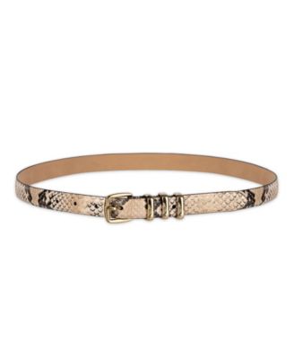 Women's Skinny Triple Metal Keeper Dress Belt